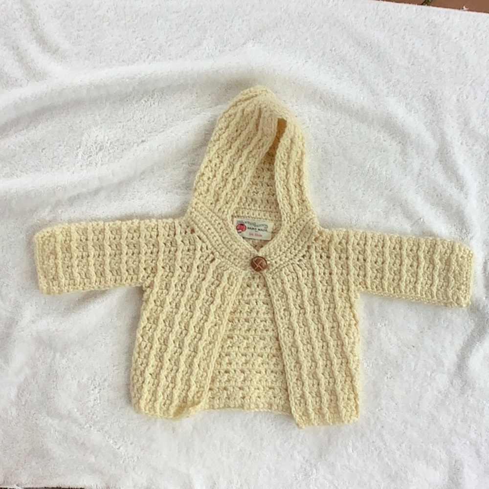 Handmade Infant Wool Hoodie Sweater
